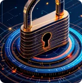 Security lock illustration