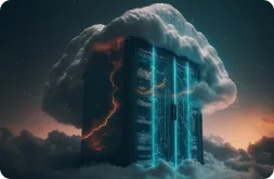 Cloud data center illustration