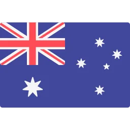 Australian national flag with the Union Jack in the corner and white stars on a blue field (Australia flag)
