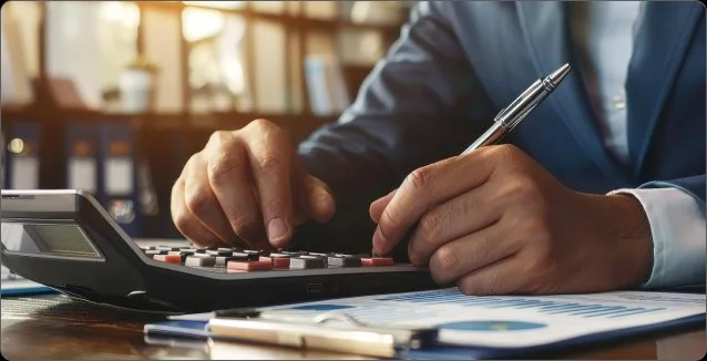 Finance controller reviewing compliance and audit records